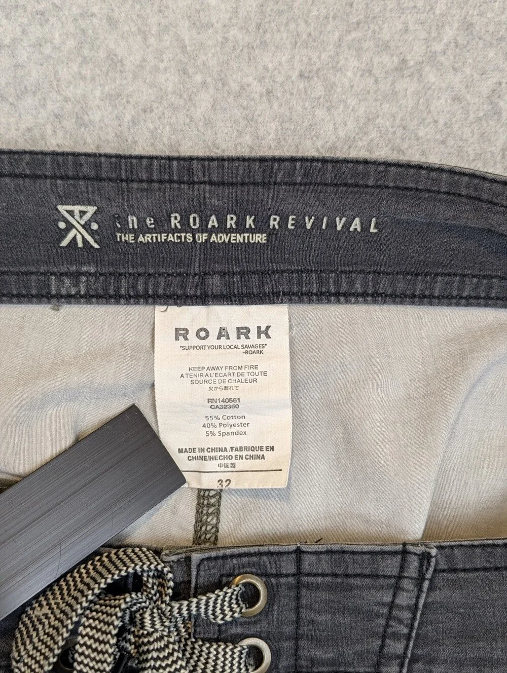 Roark Revival Well Worn Board Shorts Men's 32 Green Hybrid Hiking